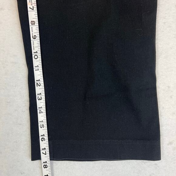 Sandro Women’s Wide Leg Black Cropped Chinos Side Buttons Size 10 Designer - Picture 7 of 9